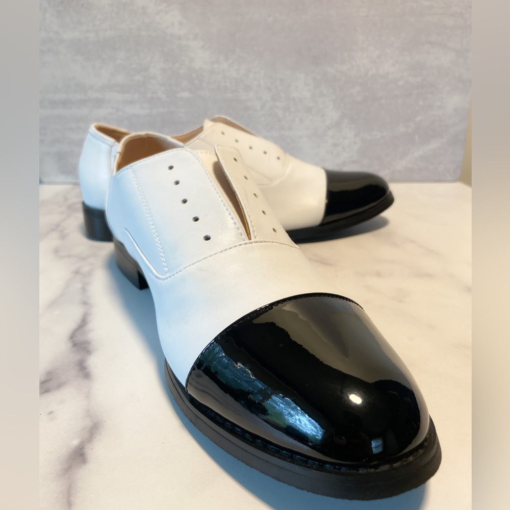 Genuine & Patent Leather Cap Toe'd Oxfords